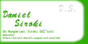 daniel siroki business card